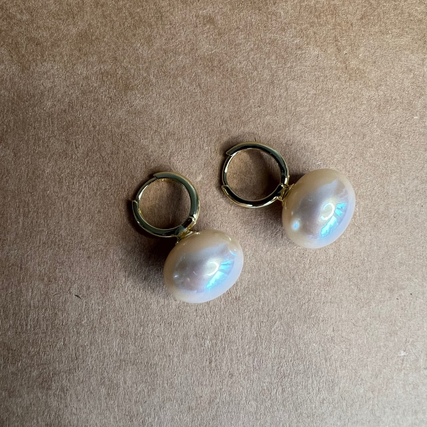 Super shine over size trendy pearl earring - Bellemargarita Jewelry