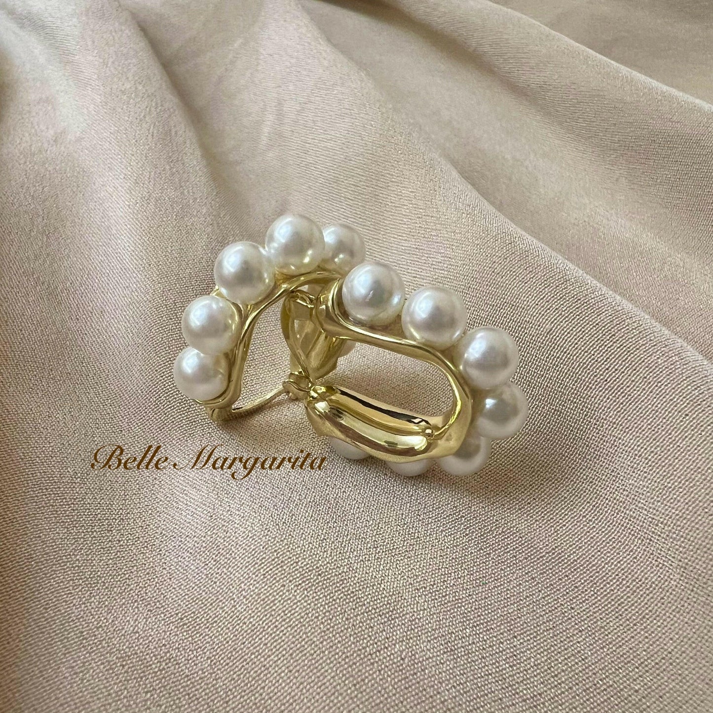 Pearl earring - Bellemargarita Jewelry