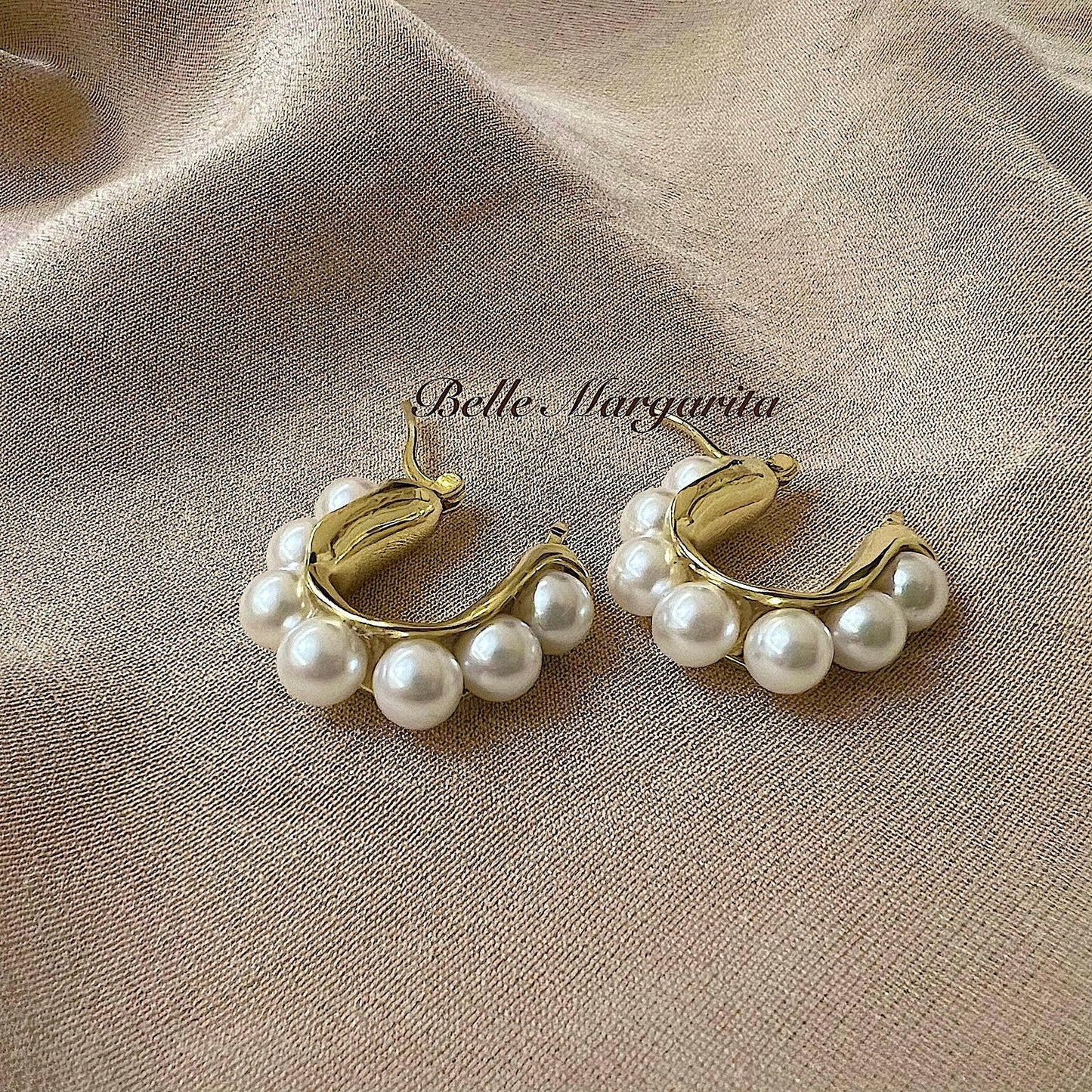 Pearl earring - Bellemargarita Jewelry