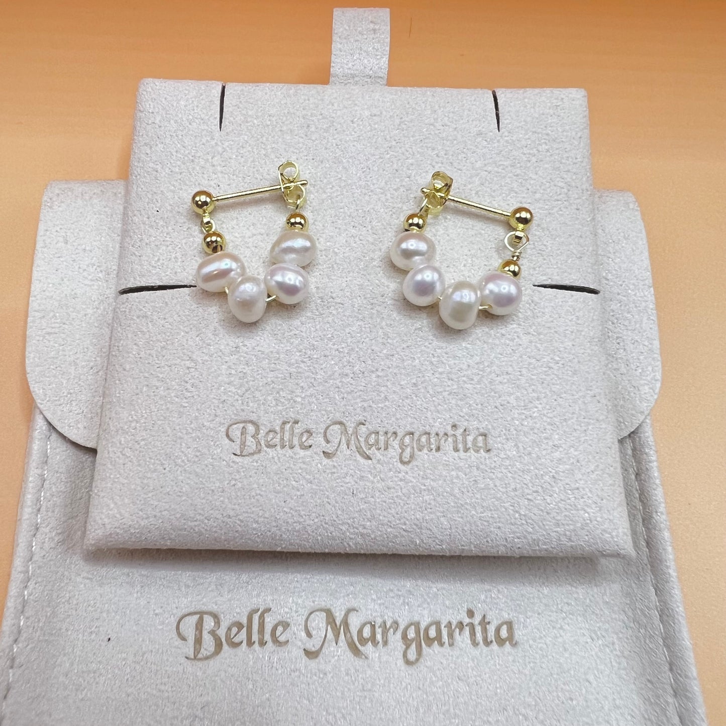 Freshwater pearl earring|925 silver - Bellemargarita Jewelry