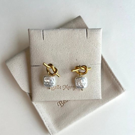 Baroque pearl earring|925 sterling silver